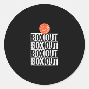 Funny Sketll Coach Gift Box Out Saying Classic Round Sticker