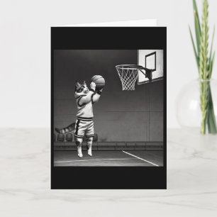 Funny Sketll Design For Men Boys Cat Sketll Youth Card