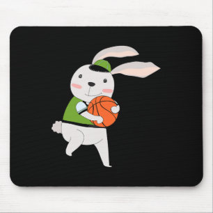 Funny Sketll Easter Boys Men Ll Bunny Sketll Mouse Pad