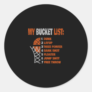Funny Sketll - My Bucket List - Sketll Player  Classic Round Sticker