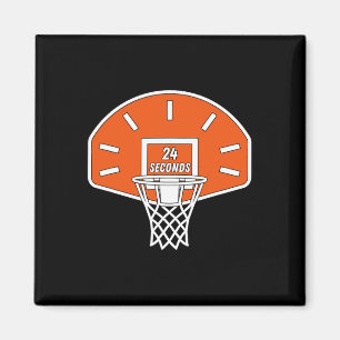 Funny Sketll Shot Clock 24 Seconds Sketll Hoop Dun Magnet