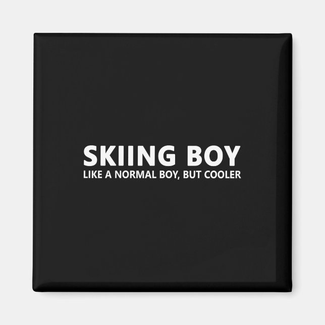 Funny Ski Boy Skiing Boy  Magnet (Front)