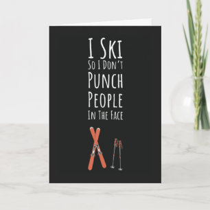 Funny Ski Cards Skiing Humour Skier Winter Sports
