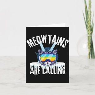 Funny ski cat lovers meowtains are calling lgbtq card