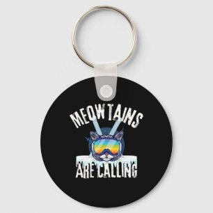 Funny Ski Cat Lovers Meowtains Are Calling Lgbtq S Key Ring
