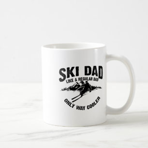 Funny Ski Dad Gift Skiers Cute Skiing Lovers Fathe Coffee Mug