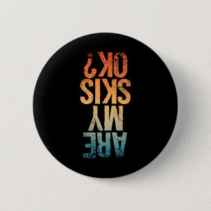 Funny Ski Design For Men Women Kids Boys Girls Ski 6 Cm Round Badge