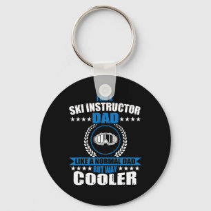 Funny Ski Instructor Dad Outfit Father's Day Costu Key Ring