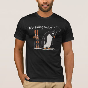 Funny Ski Penguin Introvert Graphic Shirt