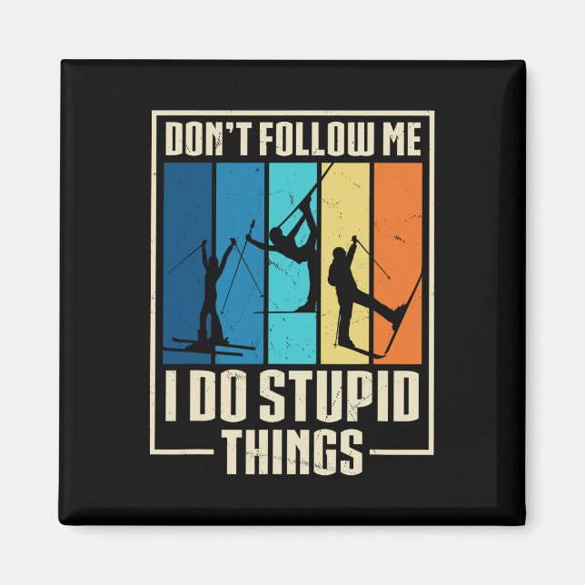 Funny Ski Retro Vintage  Magnet (Front)