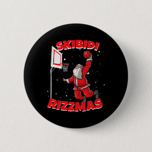 Funny Skibidi Rizzmas Christmas Rizz Santa Claus B 6 Cm Round Badge