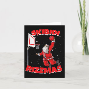 Funny Skibidi Rizzmas Christmas Rizz Santa Claus B Card