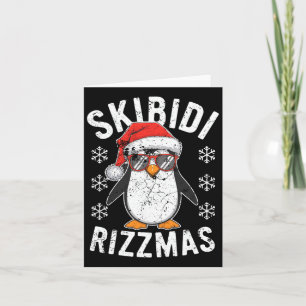 Funny Skibidi Rizzmas Christmas Rizz Santa Claus C Card