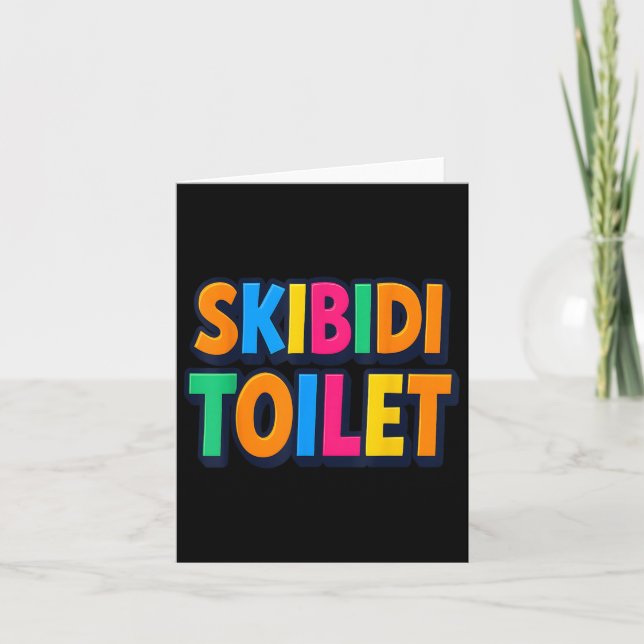 Funny Skibidi Toilet  Card (Front)