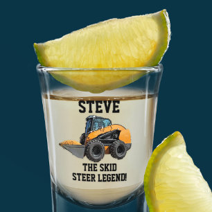 Funny Skid Steer Legend Heavy Equipment Operator Shot Glass