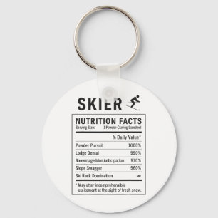 Funny Skier _4 Key Ring