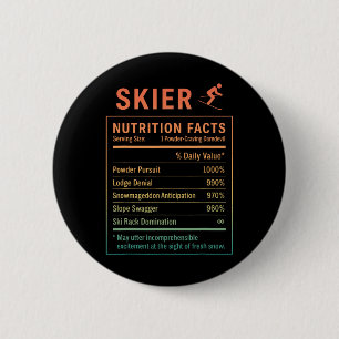 Funny Skier _6 6 Cm Round Badge