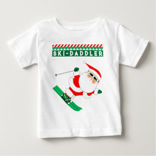 Funny Skier Skiing Baby T-Shirt