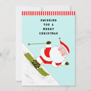 Funny Skiing Christmas Holiday Cards