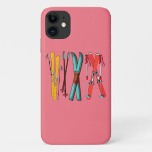 Funny Skiing Colourful Ski Skier iPhone 11 Case