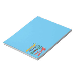 Funny Skiing Colourful Ski Skier  Notepad