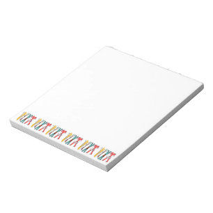 Funny Skiing Colourful Ski Skier  Notepad