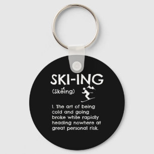 Funny Skiing Definition Apparel Ski Gift Idea For Key Ring