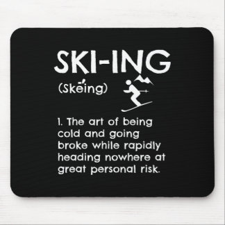 Funny Skiing Definition Apparel Ski Gift Idea For Mouse Pad