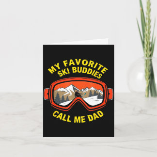 Funny skiing favourite ski buddies call dad father card
