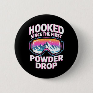 Funny Skiing For Men And Women. Ski Mountain _8 6 Cm Round Badge