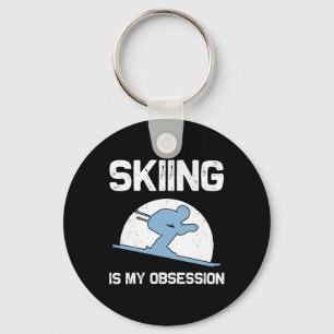 Funny Skiing Gift For Men Women Skier Ski Winter F Key Ring