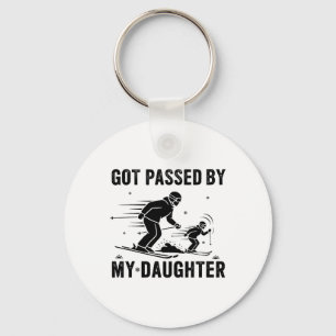 Funny Skiing Got Ped By My Daughter _3 Key Ring