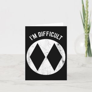 Funny Skiing Im Difficult For Advanced Skiers  Card