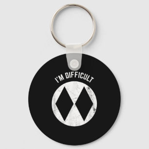 Funny Skiing Im Difficult For Advanced Skiers  Key Ring