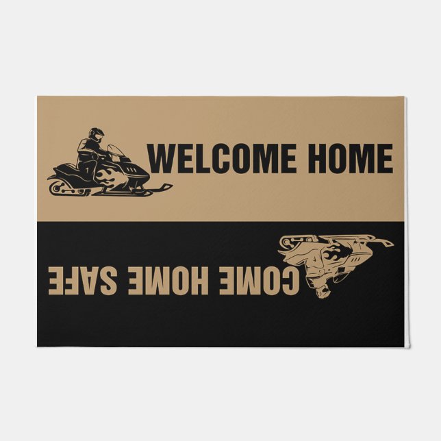 Funny Skiing mat, Holiday gift For Family Doormat (Front)