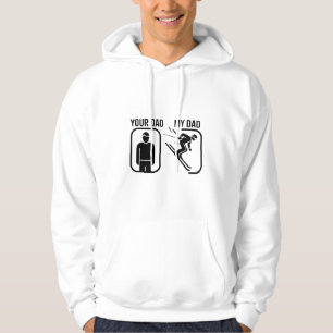 Funny Skiing "My Dad" vs "Your Dad" Design Hoodie