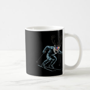 Funny Skiing Reindeer Ski Winter Sport Snowboarder Coffee Mug