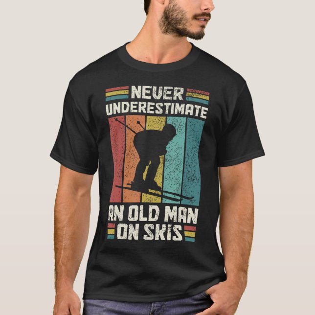 Funny Skiing Skier T-Shirt (Front)