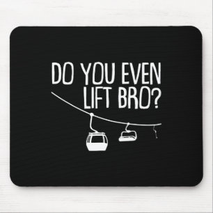 Funny Skiing Snowboarding Design For Men Women Sno Mouse Pad