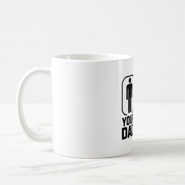 Funny Skiing "Your Dad vs My Dad" Design Coffee Mug (Left)