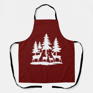 Funny Skinny Pine Tree Summer Hiking Camping  Apron