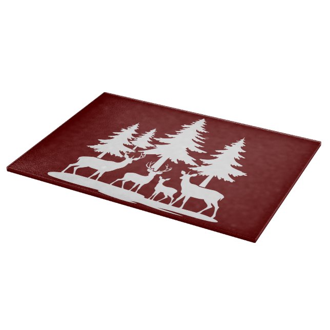Funny Skinny Pine Tree Summer Hiking Camping  Cutting Board (Corner)