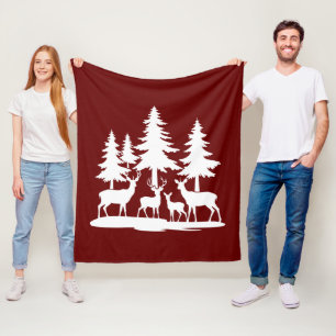 Funny Skinny Pine Tree Summer Hiking Camping Fleece Blanket
