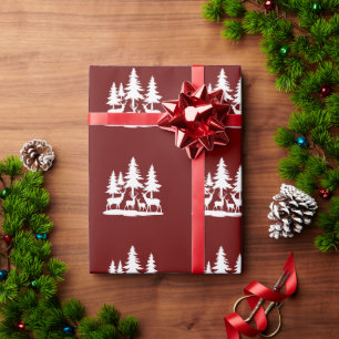 Funny Skinny Pine Tree Summer Hiking Camping Wrapping Paper