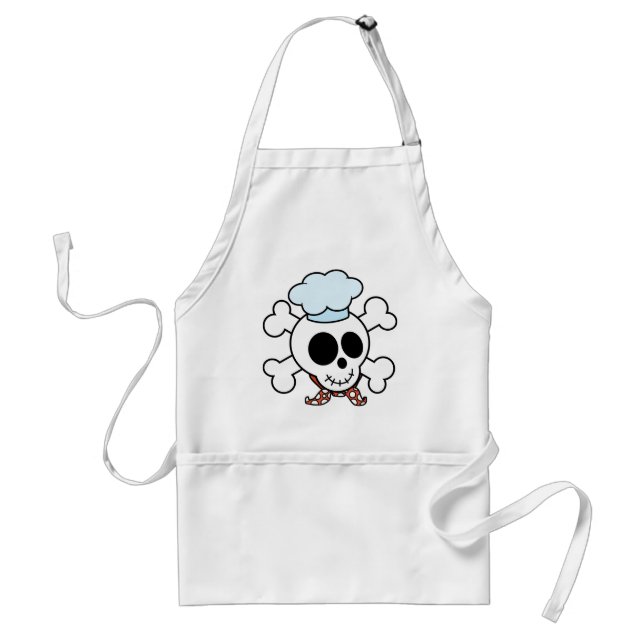 Funny Skull and Crossbones Chef Standard Apron (Front)