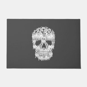 Funny Skull Costume Men Women Bulldog Lover Doormat