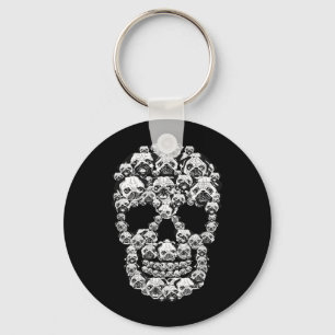 Funny Skull Costume Men Women Pug Lover Halloween Key Ring