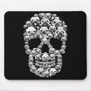 Funny Skull Costume Men Women Pug Lover Halloween Mouse Pad