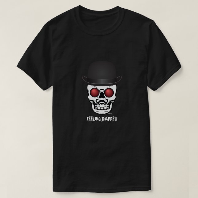 Funny Skull Feeling Dapper Men's Tshirt (Design Front)