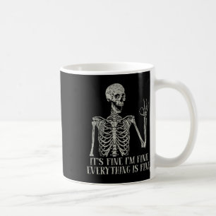 Funny Skull Halloween Costume It's Fine I'm Fine S Coffee Mug